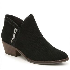 LUCKY BRAND Black Oiled Suede ‘Fhuna’ Ankle Booties | Size 6